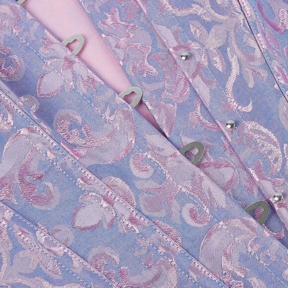 Multicolor Boho Women's Off Shoulder Corset Top - Picture 4 of 5